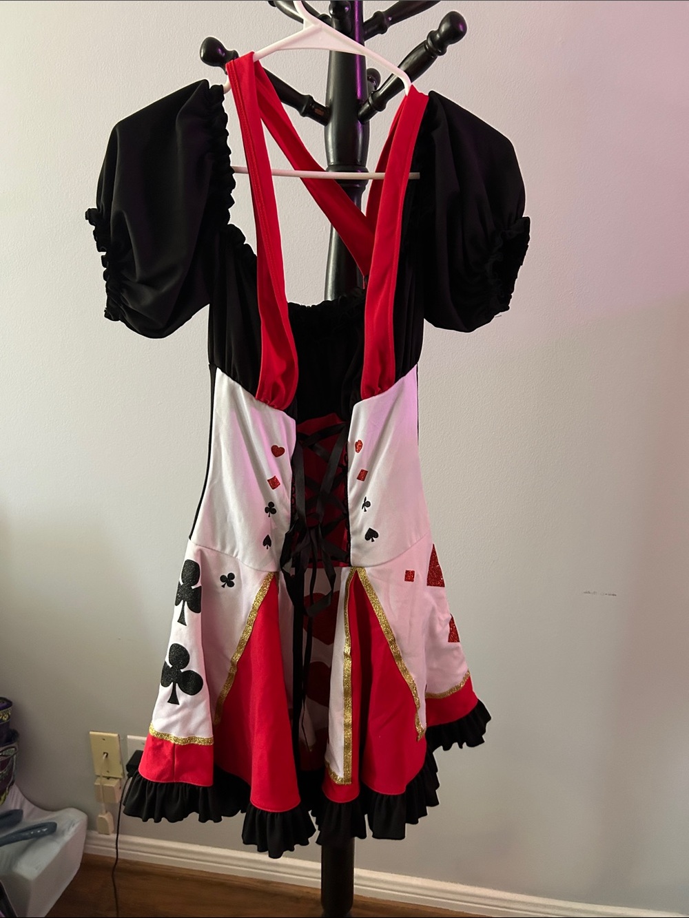 Halloween Red & Black Queen of Hearts Costume Dress